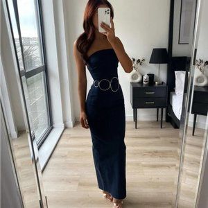 ZARA ZW THE DENIM DRESS